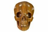 Realistic, Polished Picture Jasper Skull #151144-1